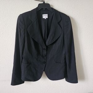 Armani Collezioni Black Women's Wool Elegant Blazer Size 10.